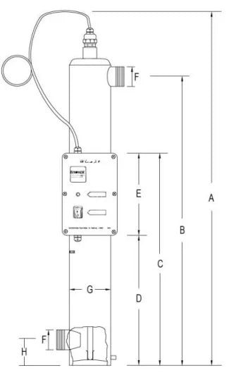 Rostfri Easy-UV 2.0 desinfektion