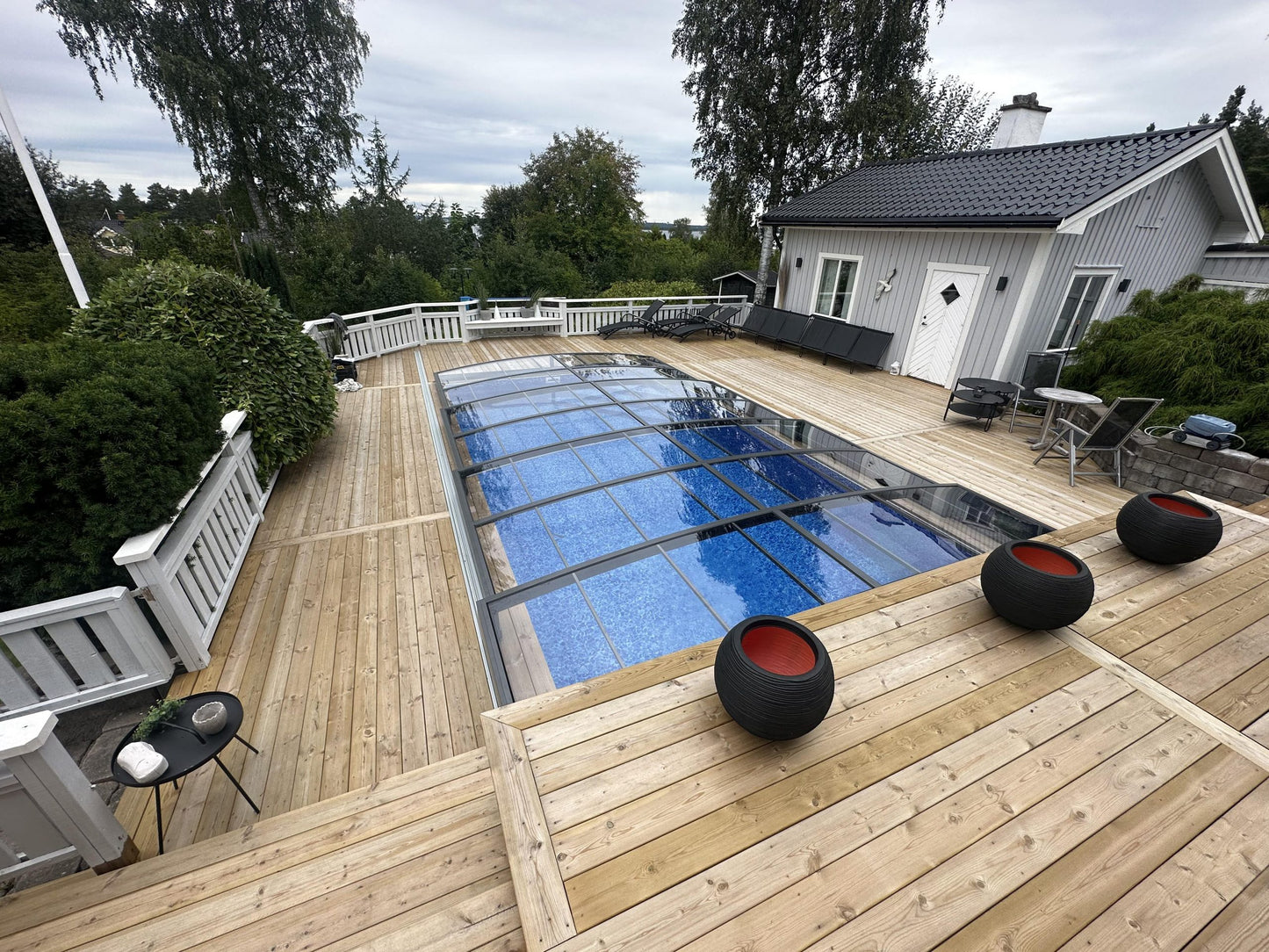 Pooltak Sydney 3×5 (Enkelskena, Antracit)