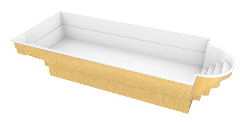 Glasfiberpool Barbados 9,40m x 3,70m x 1,50m