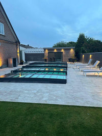 Pooltak ICON KIT S1 3×6 (klarglas, sidodörr, enkelskena, antracit)