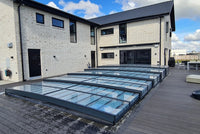 Pooltak ICON 4×10 utan sarg klarplast antracit