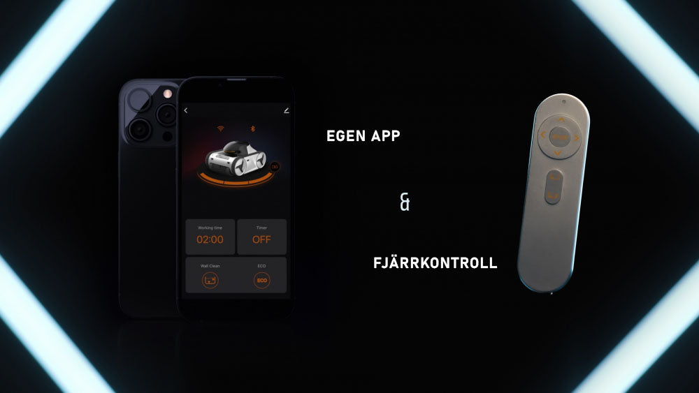 Poolrobot XWarrior InverX X60 AI trådlös vägg och botten