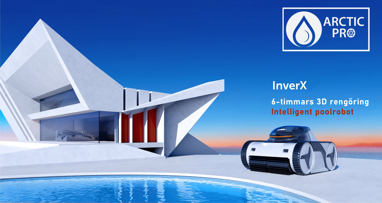 Poolrobot XWarrior InverX X60 AI trådlös vägg och botten