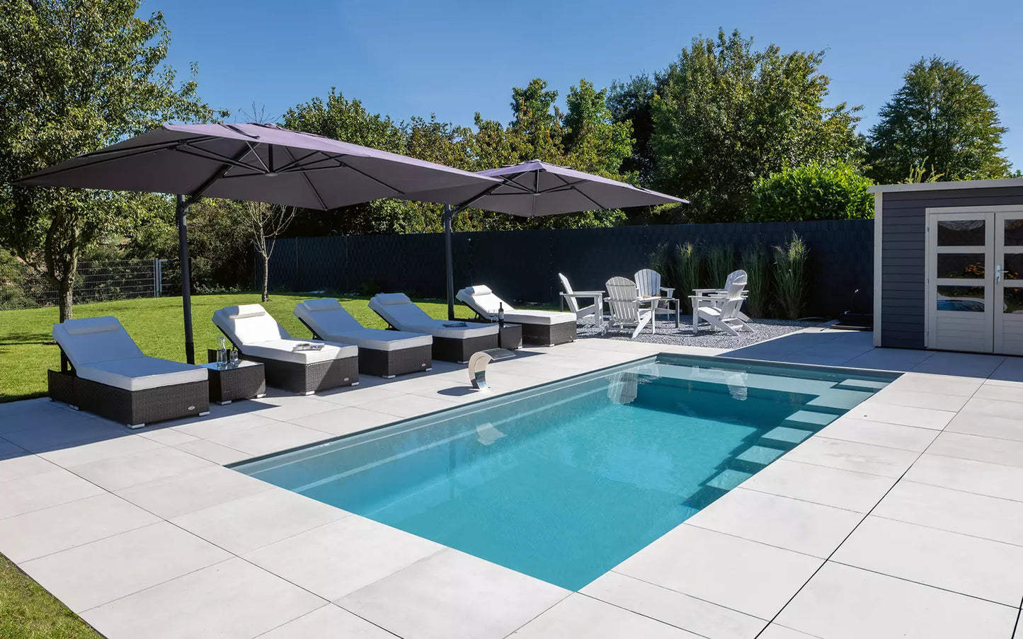 Leisurepools Precision High Waterline 3,2×5,1-8,1m, 1,5m djup