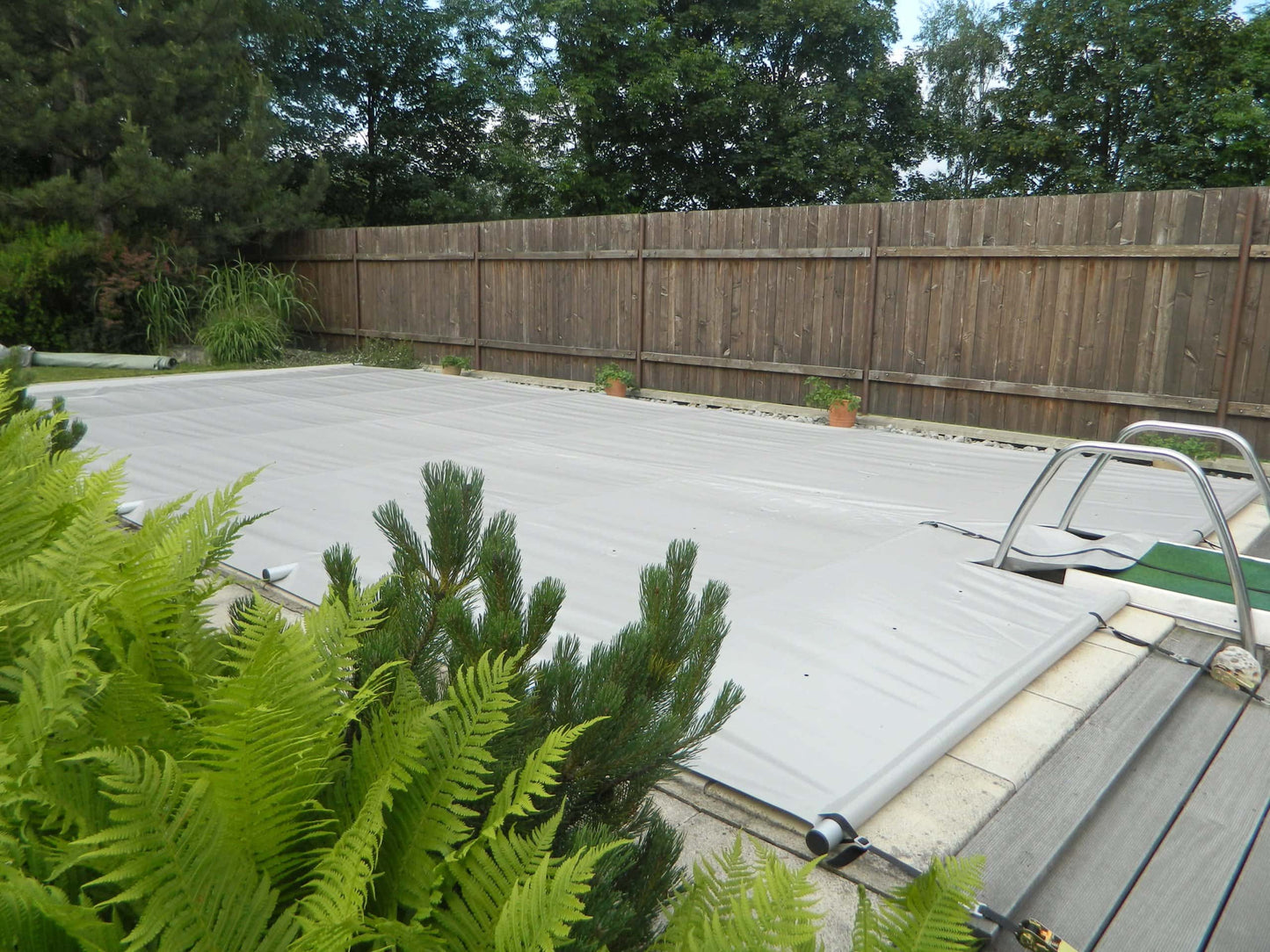 Rolltop pooltäckning för 3,5×7 POOL inkl handenhet