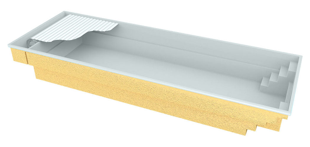 Glasfiberpool Bahama 11 11,10m x 3,75m x 1,50m