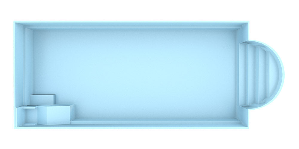 Glasfiberpool Barbados 9,40m x 3,70m x 1,50m