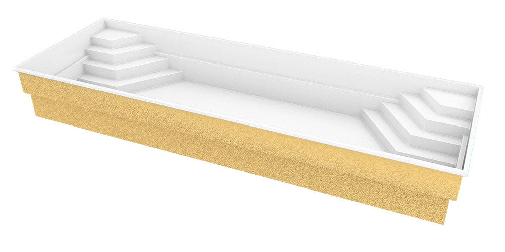 Glasfiberpool Jamaika 11,25m x 3,75m x 1,50m