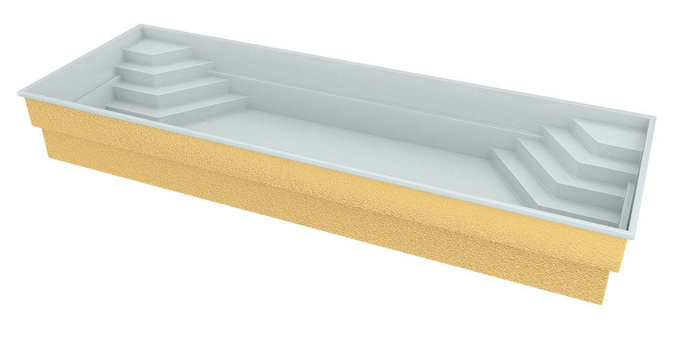 Glasfiberpool Jamaika 11,25m x 3,75m x 1,50m