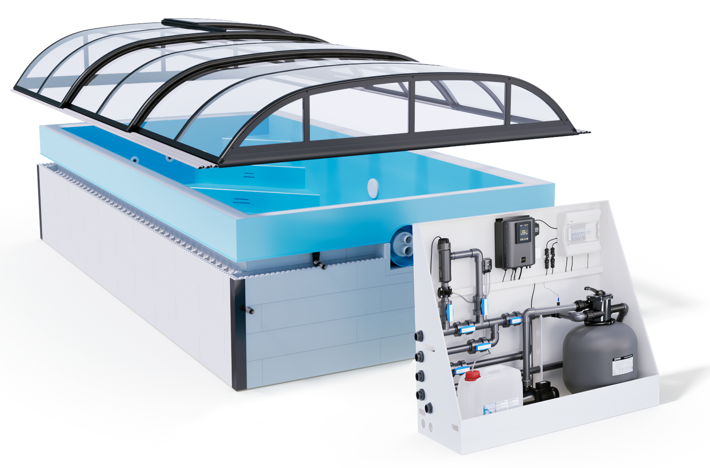 Minipool Wellness pool 3×3 m