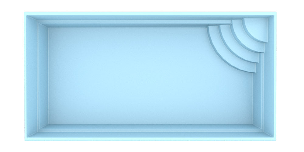 Glasfiberpool Papeete 600 6,00m x 3,00m x 1,50m