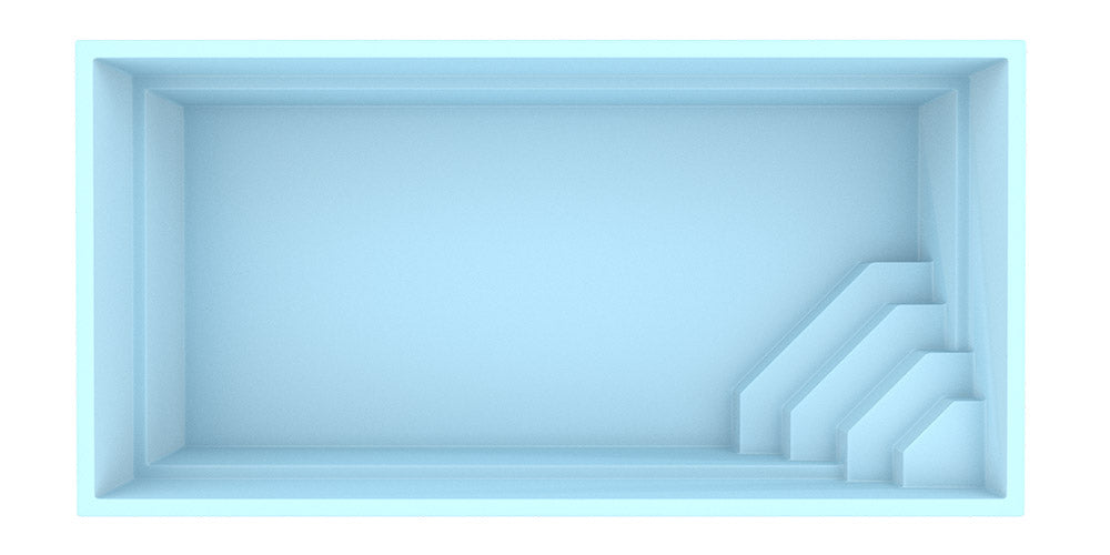 Glasfiberpool Saba 600 6,00m x 3,00m x 1,45m