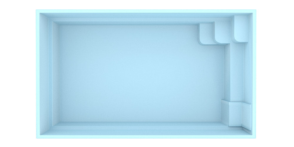 Glasfiberpool Victoria 4,70m x 2,70m x 1,30m